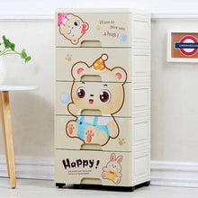 Load image into Gallery viewer, Cartoon Children's Wardrobe Drawer Receipt Cabinet Storage Box Plastic Baby Wardrobe Baby Cartoon Underwear Plastic Wardrobe