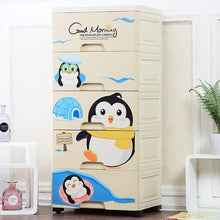 Load image into Gallery viewer, Cartoon Children's Wardrobe Drawer Receipt Cabinet Storage Box Plastic Baby Wardrobe Baby Cartoon Underwear Plastic Wardrobe