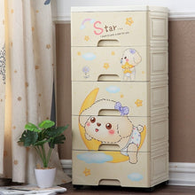 Load image into Gallery viewer, Cartoon Children's Wardrobe Drawer Receipt Cabinet Storage Box Plastic Baby Wardrobe Baby Cartoon Underwear Plastic Wardrobe