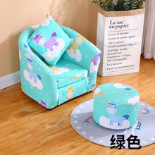 Load image into Gallery viewer, Children's Sofa Cartoon Girl Princess Single Kindergarten Seat Cartoon Washable Cloth Cute Baby Small Sofa Kids Chair Gift