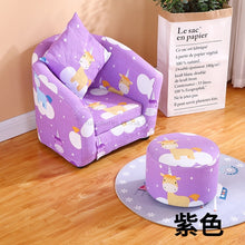 Load image into Gallery viewer, Children's Sofa Cartoon Girl Princess Single Kindergarten Seat Cartoon Washable Cloth Cute Baby Small Sofa Kids Chair Gift