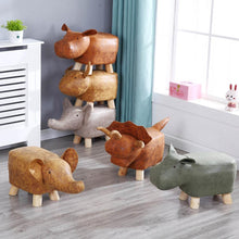 Load image into Gallery viewer, Animal Shaped Storage Ottoman Padded Cushion Ride-on Footrest Stool Rest Seat US/UK/RU/AU/CN