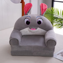 Load image into Gallery viewer, Only Cover NO Filling Cartoon Crown Seat Puff Skin Cover for Toddler Children Sofa Folding Baby Kids Best Gifts