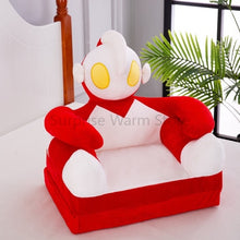 Load image into Gallery viewer, Only Cover NO Filling Cartoon Crown Seat Puff Skin Cover for Toddler Children Sofa Folding Baby Kids Best Gifts