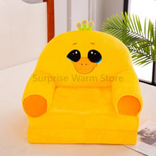 Load image into Gallery viewer, Only Cover NO Filling Cartoon Crown Seat Puff Skin Cover for Toddler Children Sofa Folding Baby Kids Best Gifts