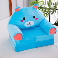Load image into Gallery viewer, Only Cover NO Filling Cartoon Crown Seat Puff Skin Cover for Toddler Children Sofa Folding Baby Kids Best Gifts