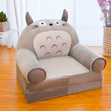 Load image into Gallery viewer, Only Cover NO Filling Cartoon Crown Seat Puff Skin Cover for Toddler Children Sofa Folding Baby Kids Best Gifts