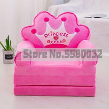 Load image into Gallery viewer, Children Folding Small Sofa Cartoon Cute Boy Girl Lazy Chair Kindergarten Baby Stool Reading Removable Washable