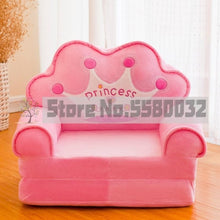 Load image into Gallery viewer, Children Folding Small Sofa Cartoon Cute Boy Girl Lazy Chair Kindergarten Baby Stool Reading Removable Washable