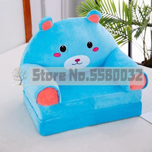 Load image into Gallery viewer, Children Folding Small Sofa Cartoon Cute Boy Girl Lazy Chair Kindergarten Baby Stool Reading Removable Washable
