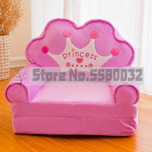 Load image into Gallery viewer, Children Folding Small Sofa Cartoon Cute Boy Girl Lazy Chair Kindergarten Baby Stool Reading Removable Washable