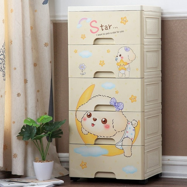 Cartoon Children's Wardrobe Drawer Receipt Cabinet Storage Box