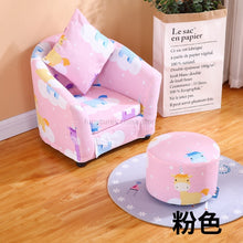 Load image into Gallery viewer, Children&#39;s Sofa Cartoon Girl Princess Single Kindergarten Seat Cartoon Washable Cloth Cute Baby Small Sofa Kids Chair Gift
