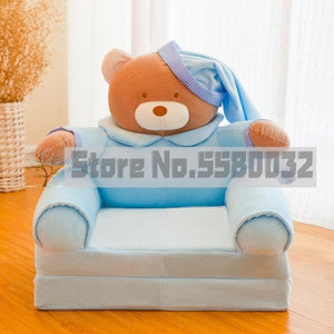 Children Folding Small Sofa Cartoon Cute Boy Girl Lazy Chair Kindergarten Baby Stool Reading Removable Washable